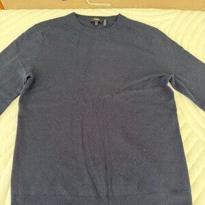 Men's Theory Cashmere Crewneck Sweater in Navy -- Large